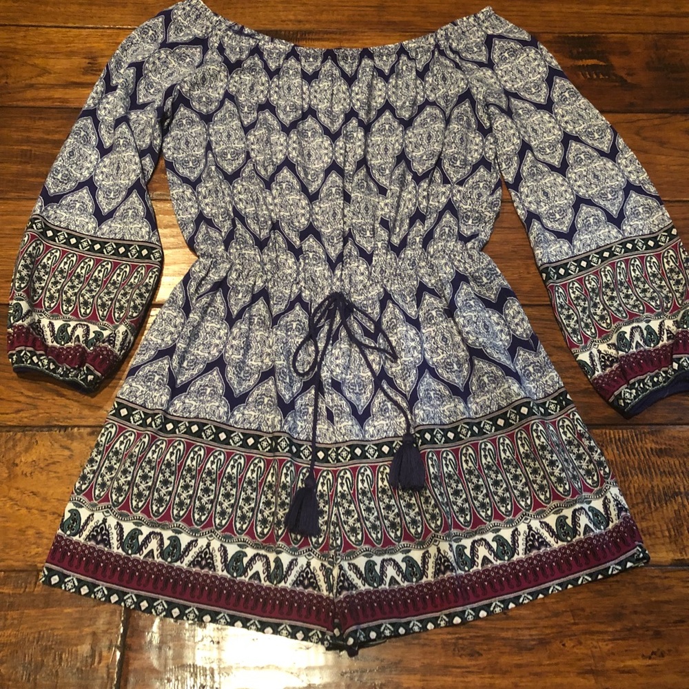 CLEARANCE * Boho Romper by Aqua  Small